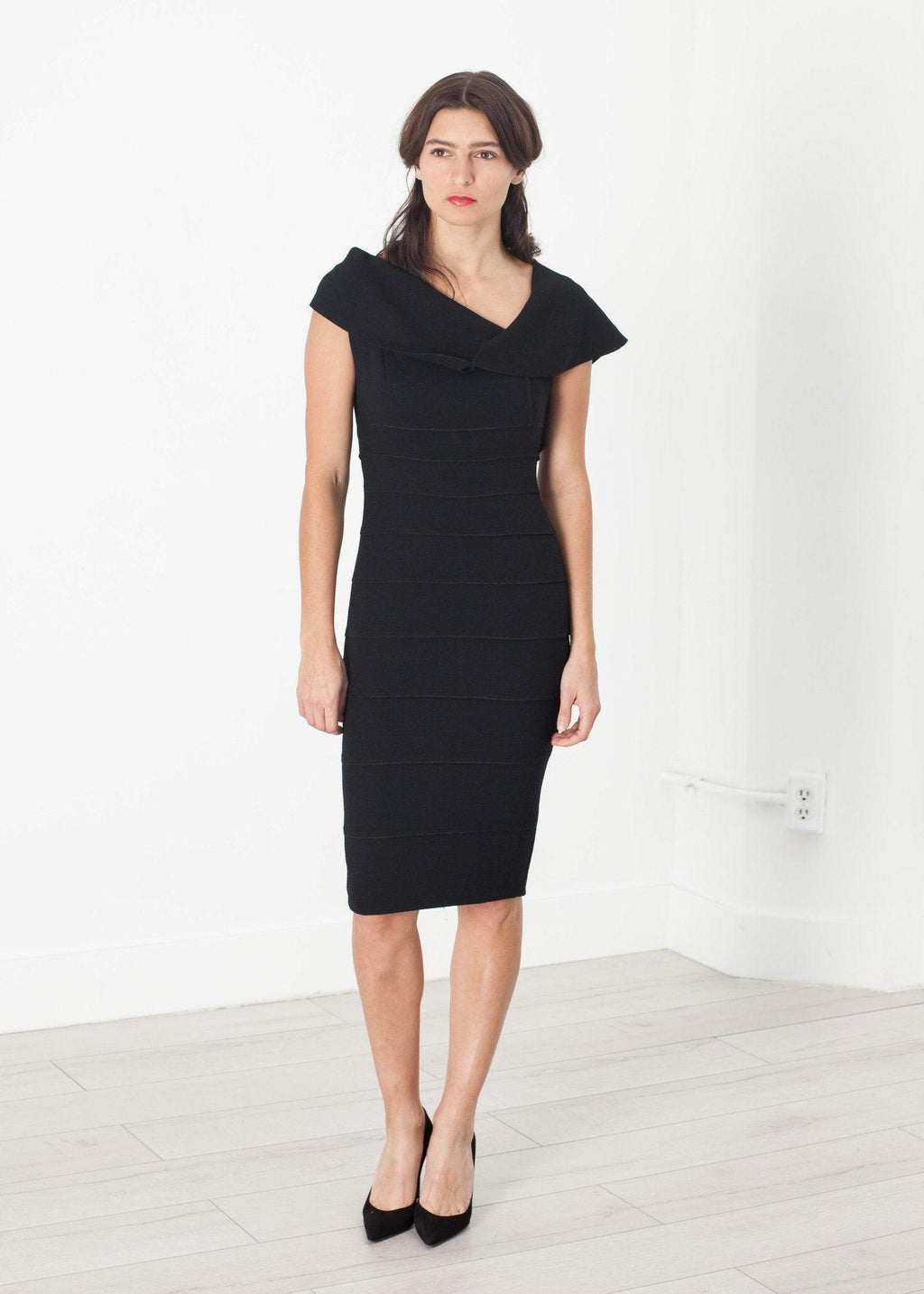 Asymmetric Dress in Black - linhnguyen3
