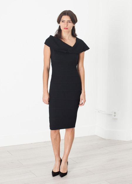 Asymmetric Dress in Black - linhnguyen3