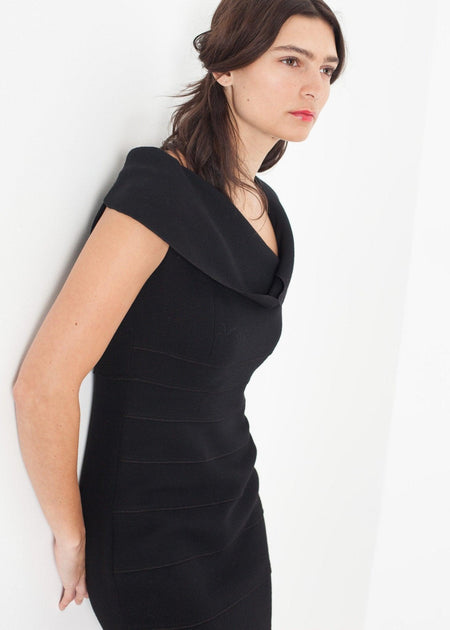 Asymmetric Dress in Black - linhnguyen3