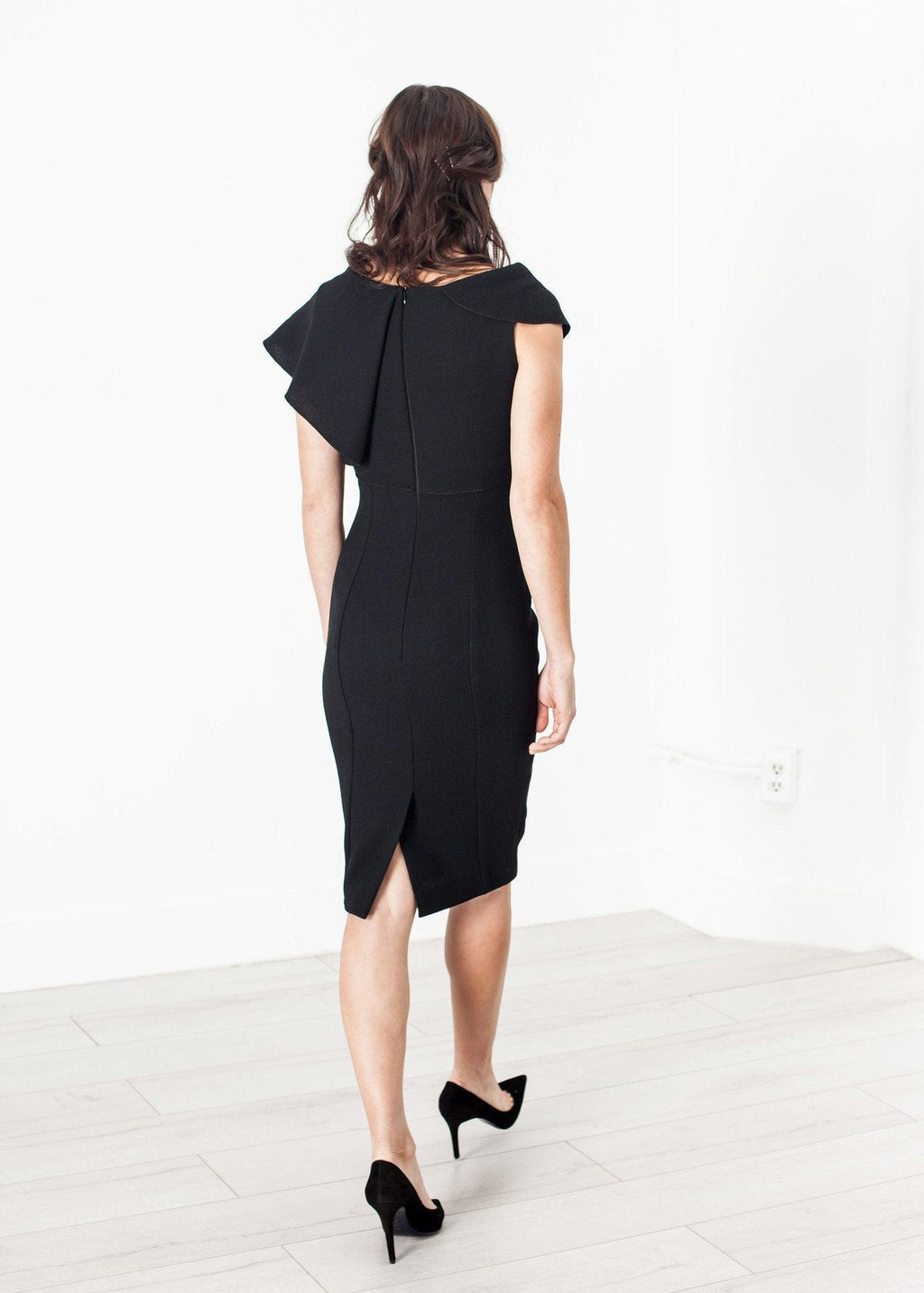 Asymmetric Dress in Black - linhnguyen3