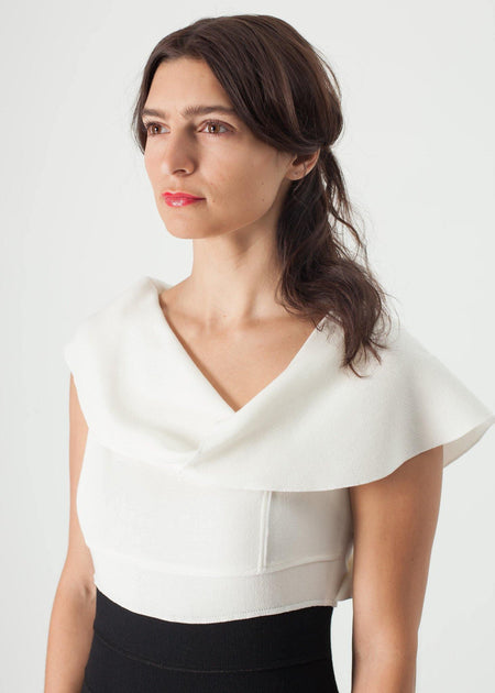 Asymmetric Dress in Cream/Black - linhnguyen3
