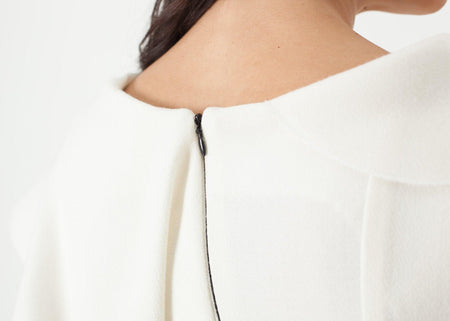 Asymmetric Dress in Cream/Black - linhnguyen3