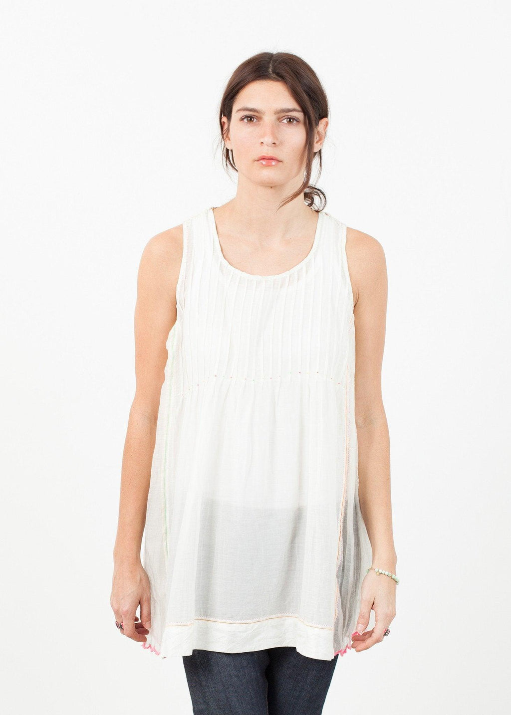 Babydoll Tank in White - linhnguyen3