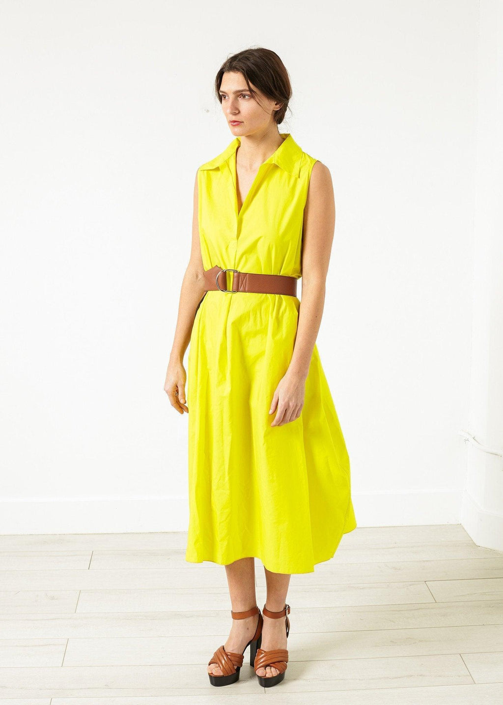 Balloon Cotton Dress in Yellow - linhnguyen3