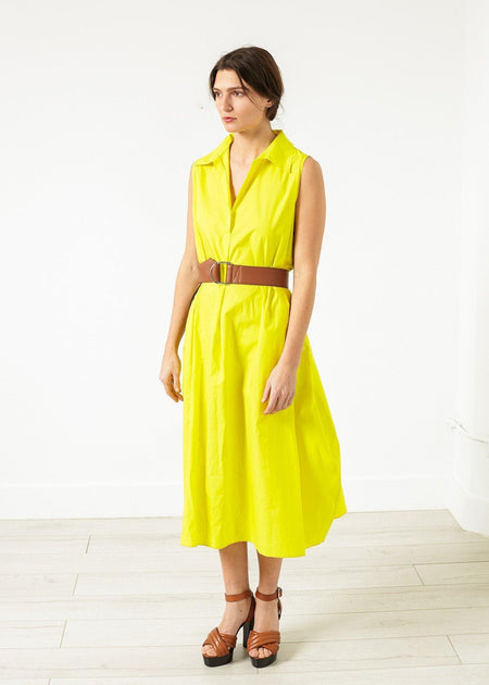 Balloon Cotton Dress in Yellow - linhnguyen3