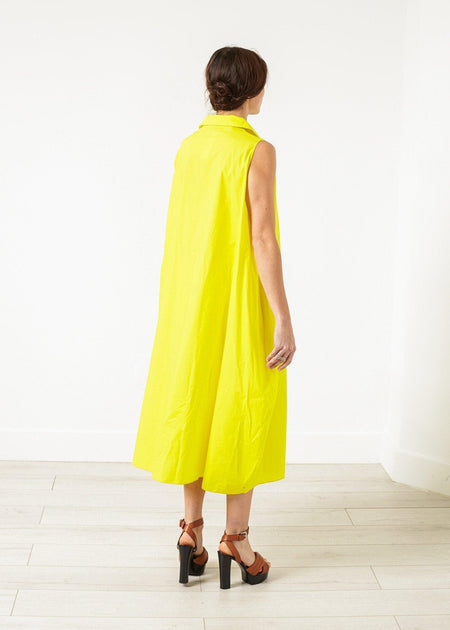 Balloon Cotton Dress in Yellow - linhnguyen3
