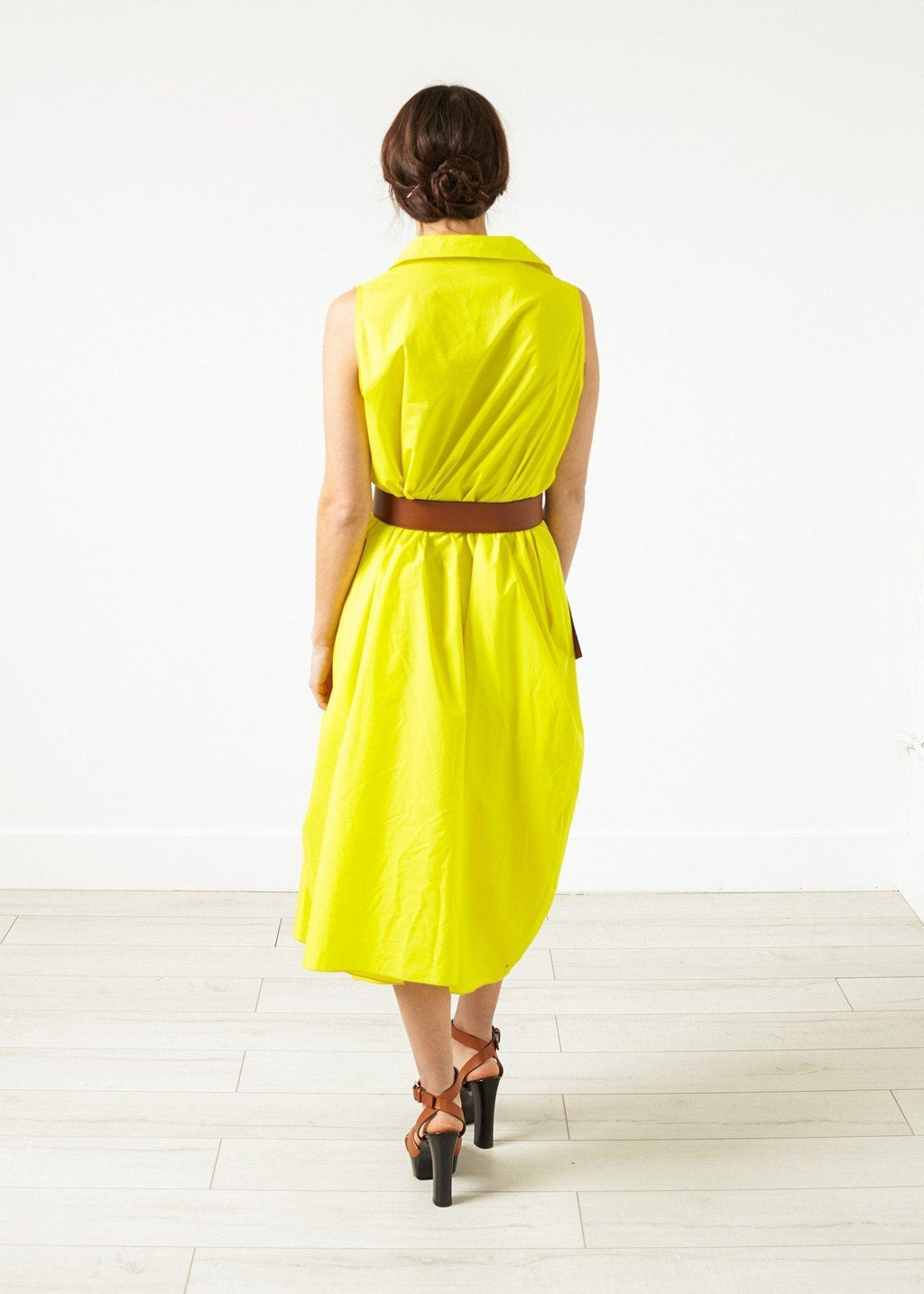 Balloon Cotton Dress in Yellow - linhnguyen3