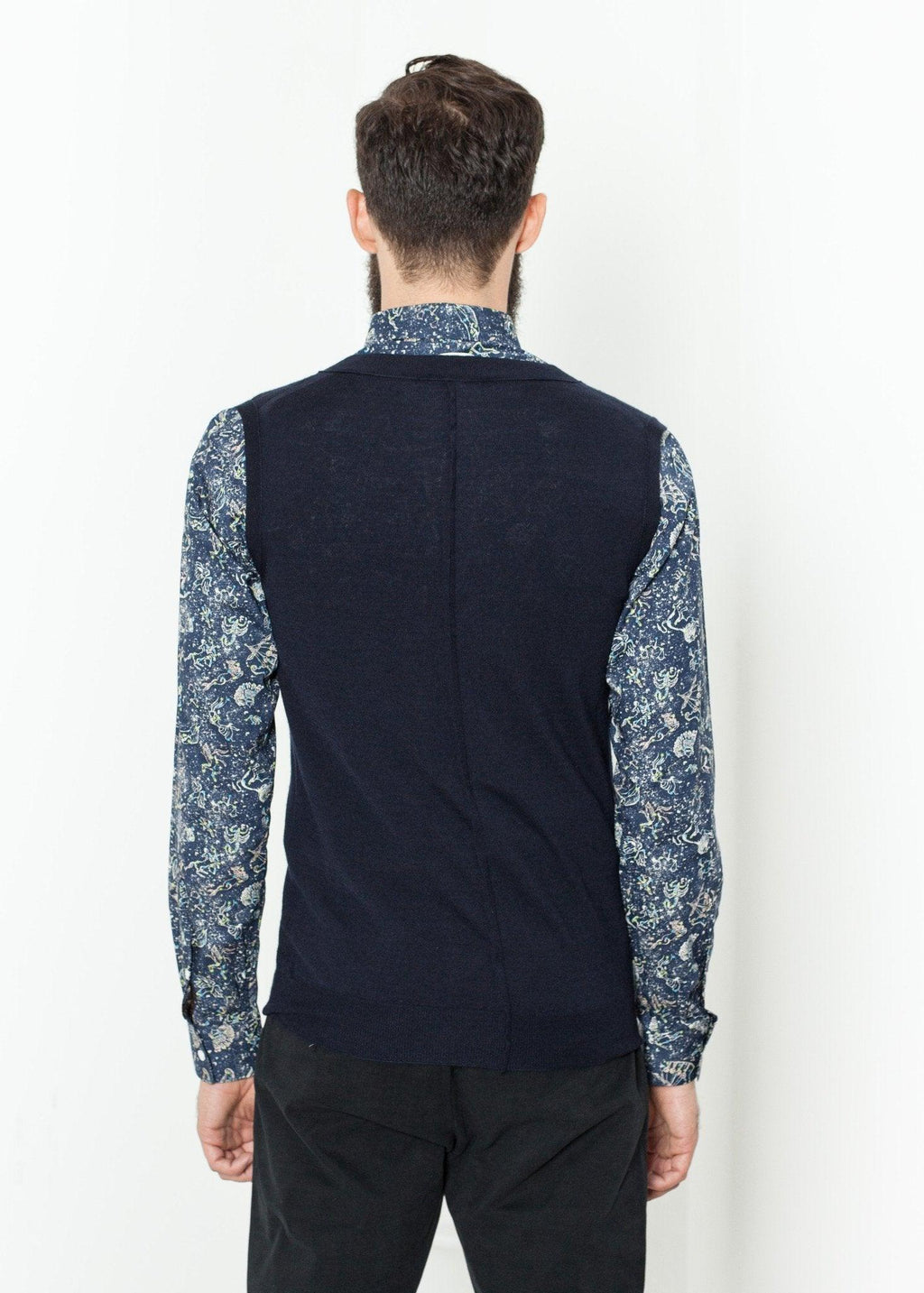 Basic Gilet in Navy - linhnguyen3