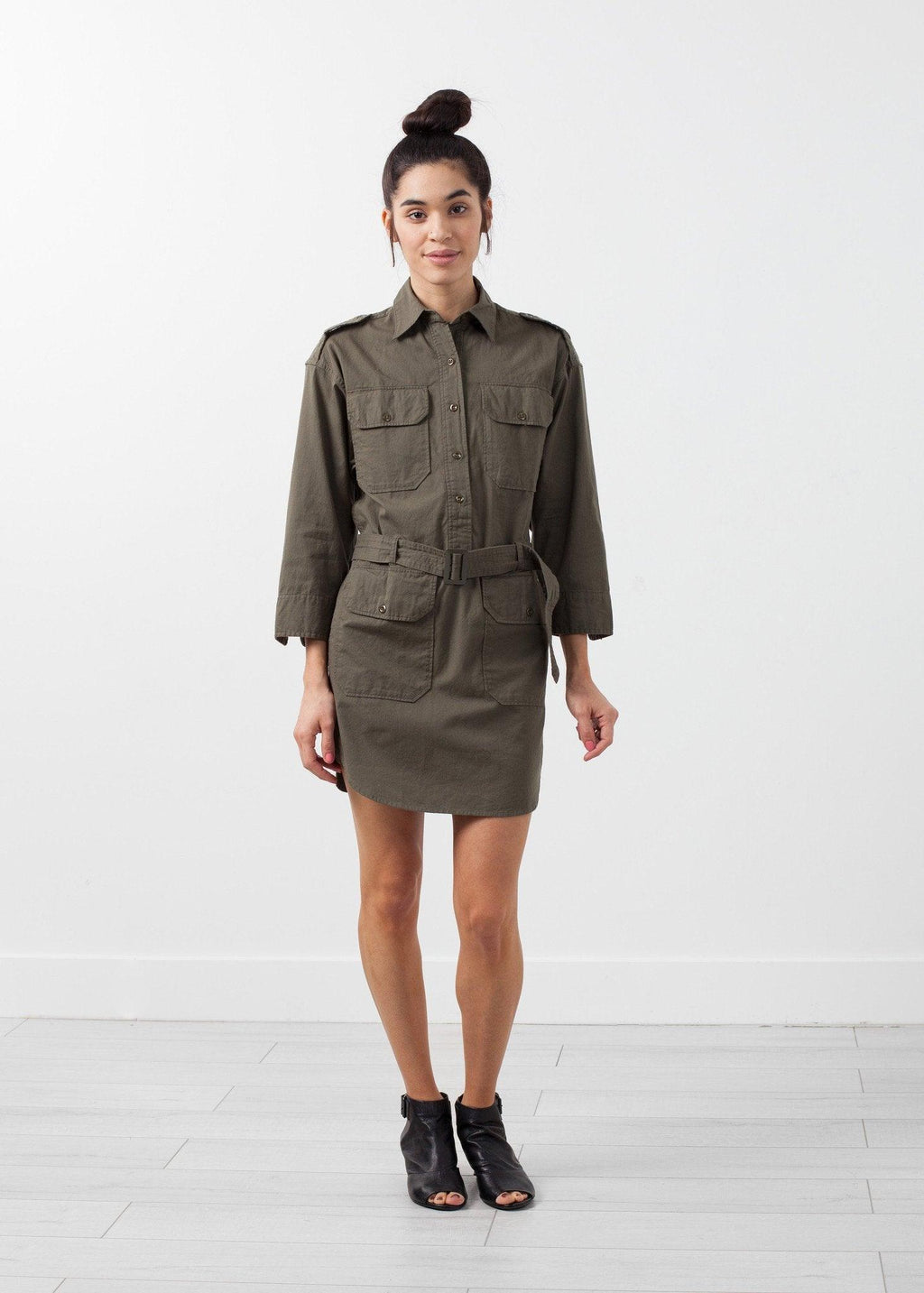 Belted Surplus Dress - linhnguyen3