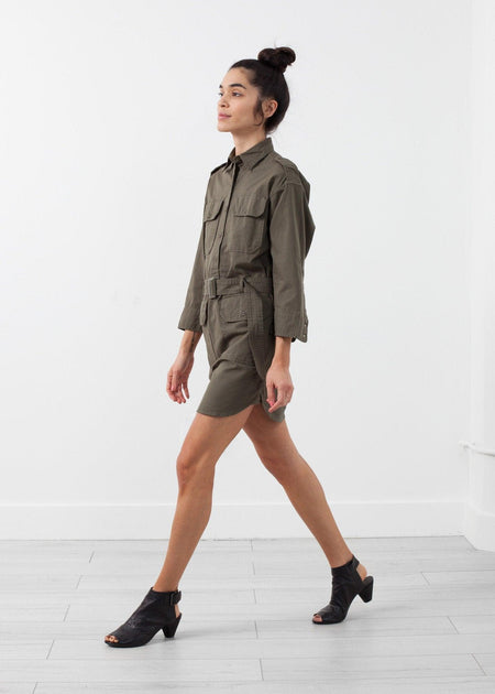 Belted Surplus Dress - linhnguyen3
