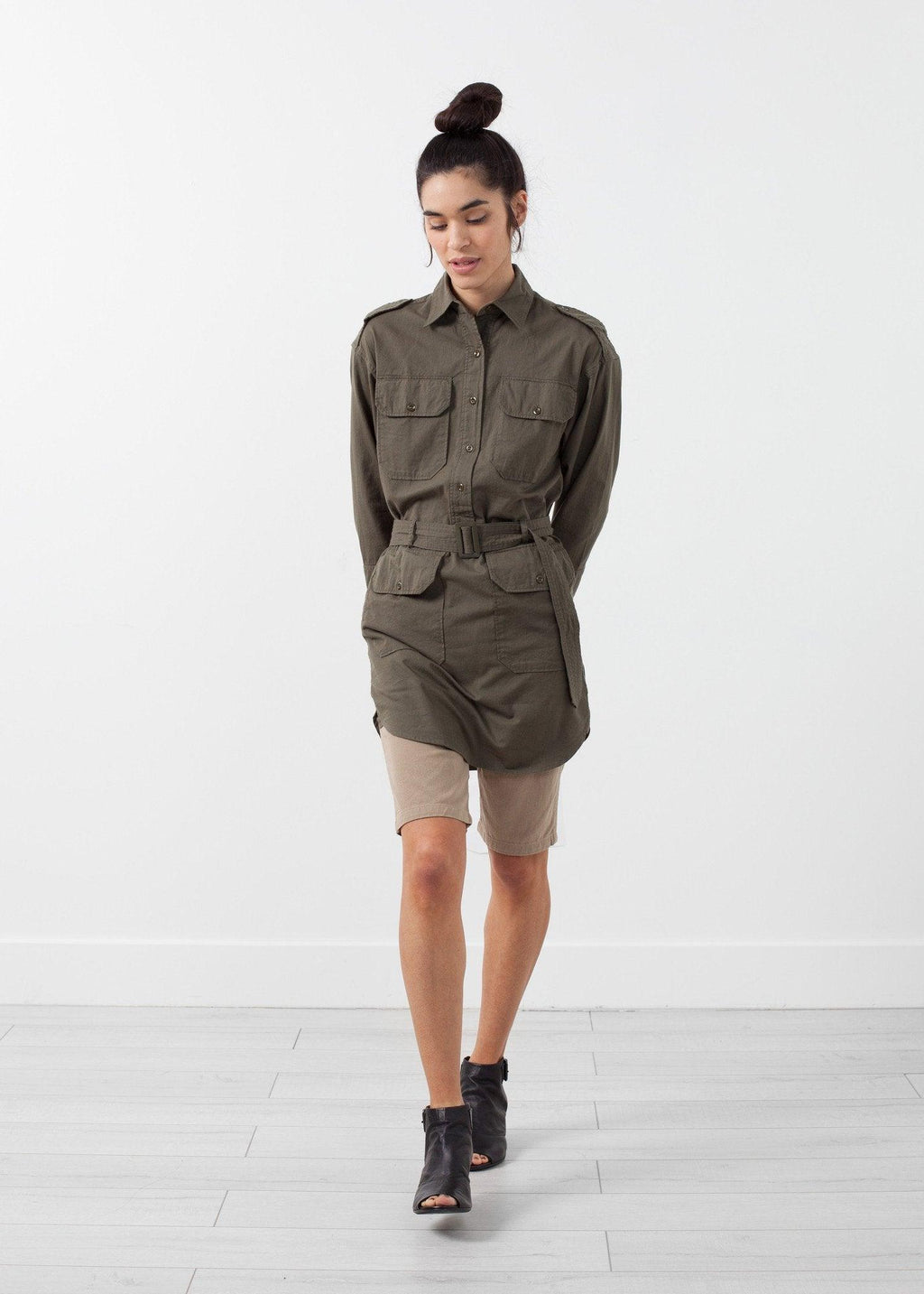 Belted Surplus Dress - linhnguyen3