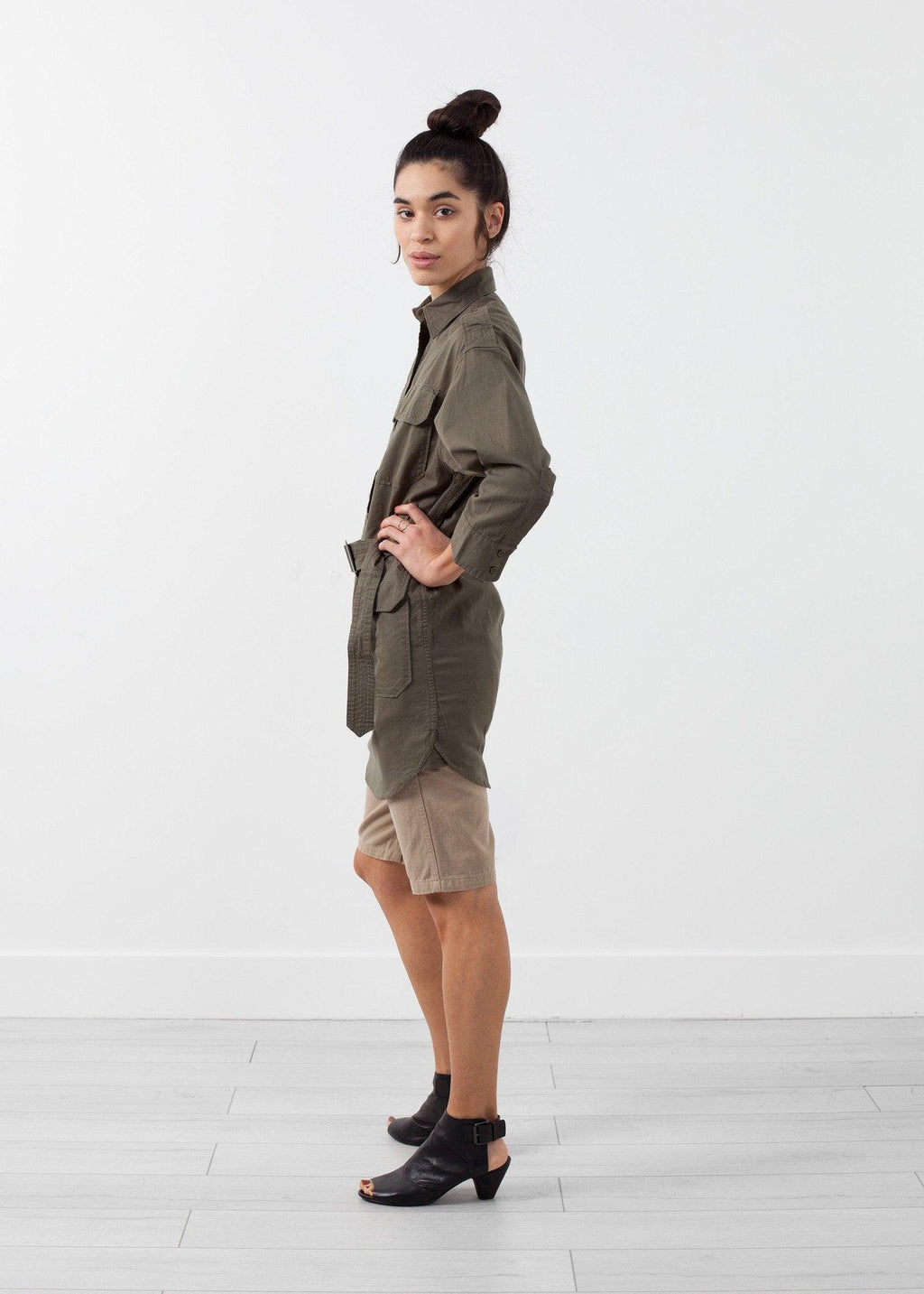 Belted Surplus Dress - linhnguyen3