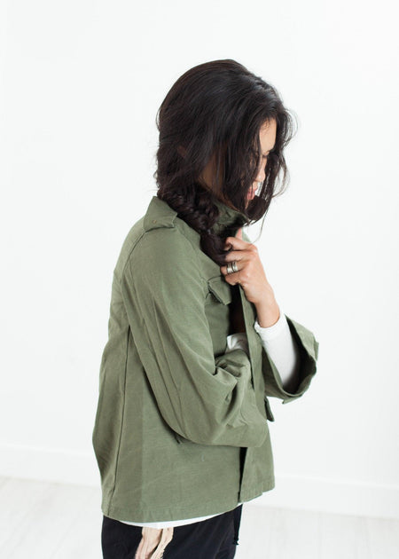 Big Army Jacket in Olive - linhnguyen3
