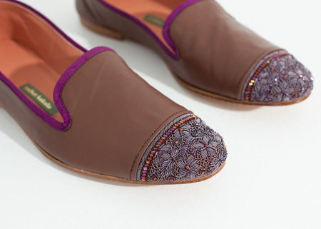Bizi Cap Toe Loafer in Rose/Aubergine - linhnguyen3