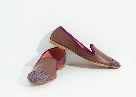 Bizi Cap Toe Loafer in Rose/Aubergine - linhnguyen3