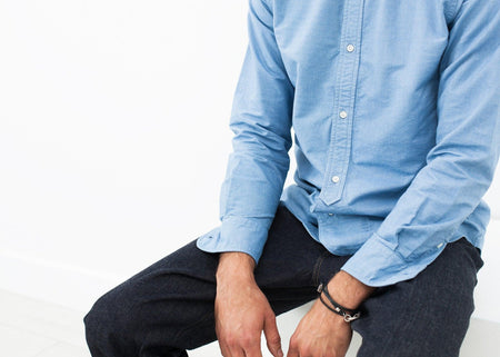 British Officer's Shirt in Sky Blue - linhnguyen3