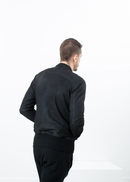 Broken Leather Bomber in Black - linhnguyen3
