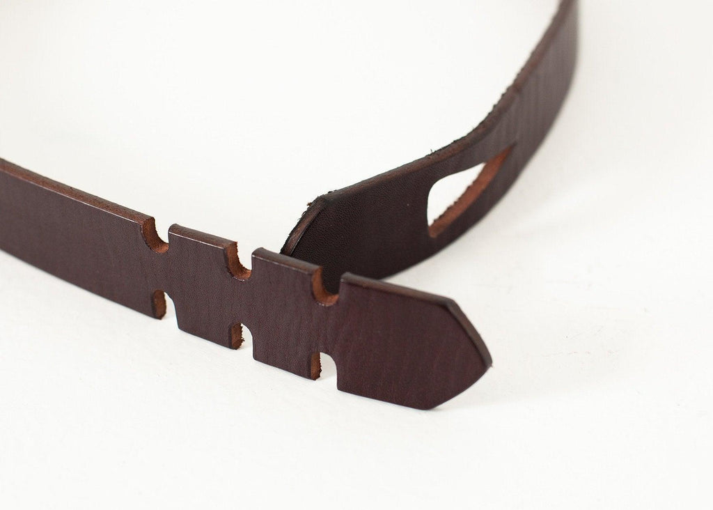 Buckle-less Belt in Brown - linhnguyen3