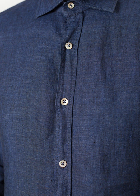 Button Up Shirt in Navy - linhnguyen3