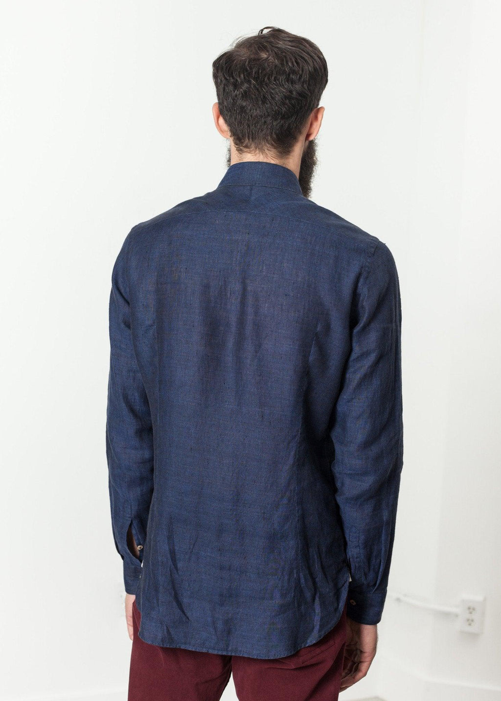 Button Up Shirt in Navy - linhnguyen3