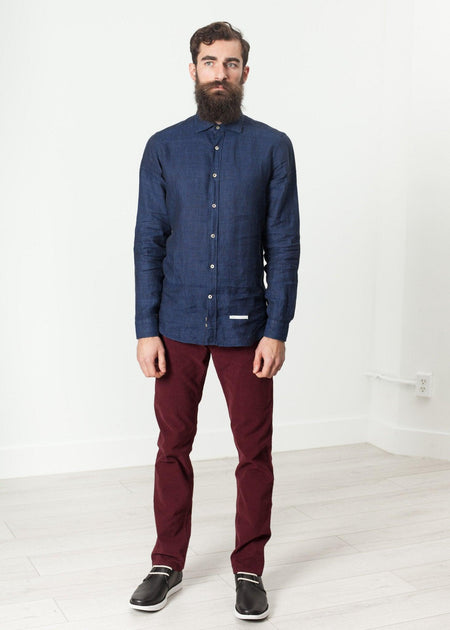 Button Up Shirt in Navy - linhnguyen3