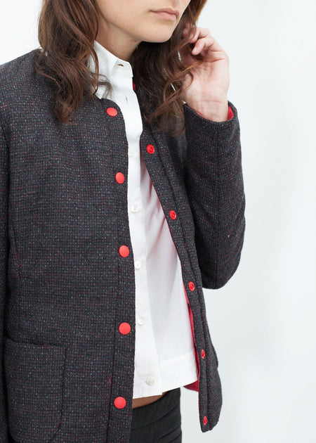 Camelia Reversible Jacket in Black/Red - linhnguyen3