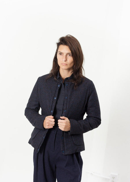 Camelia Reversible Jacket in Navy/Blue - linhnguyen3