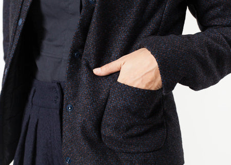 Camelia Reversible Jacket in Navy/Blue - linhnguyen3