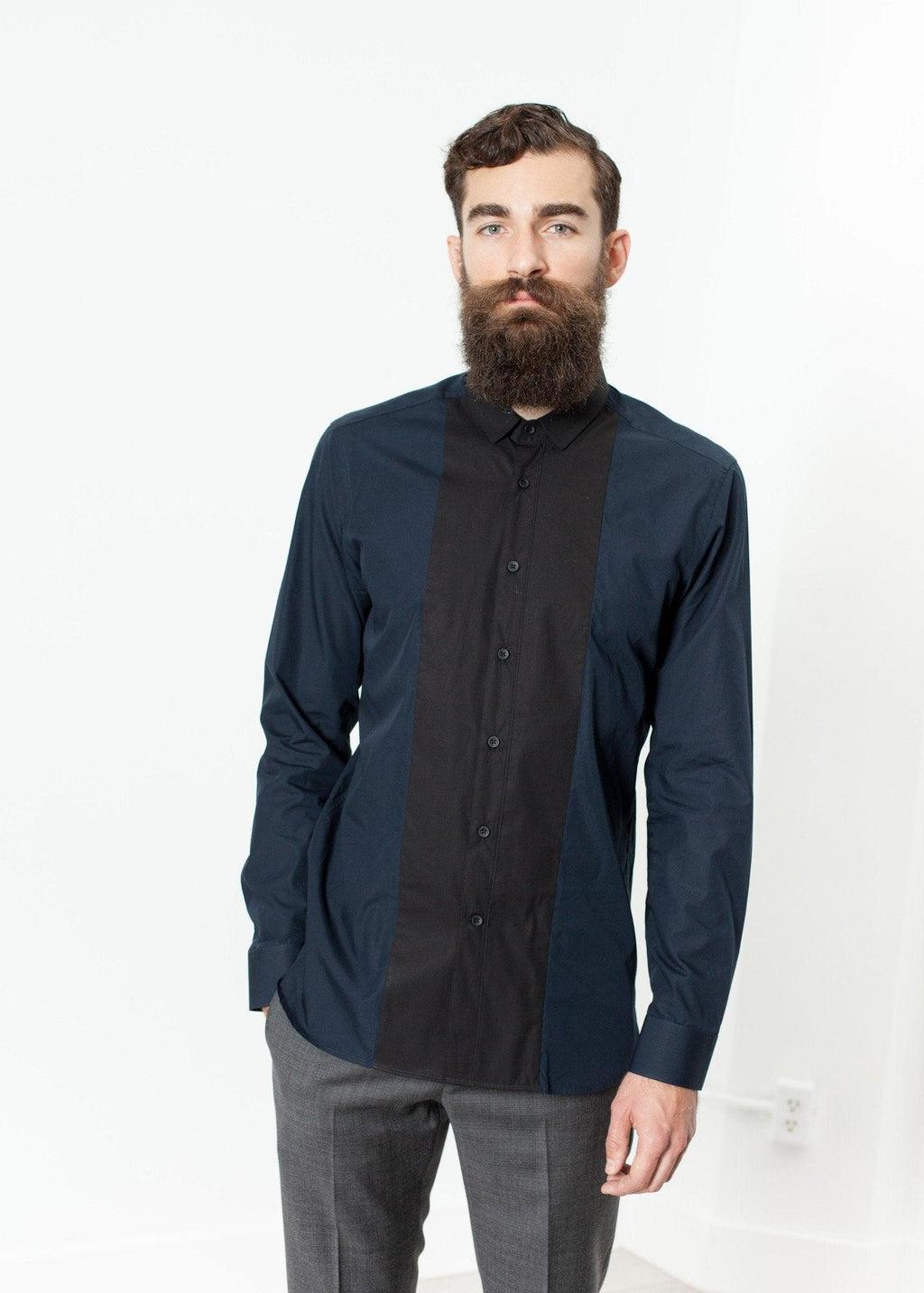 Camicia Classic Shirt in Navy - linhnguyen3