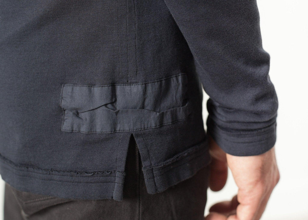 Cotton Henley in Blue Grey - linhnguyen3