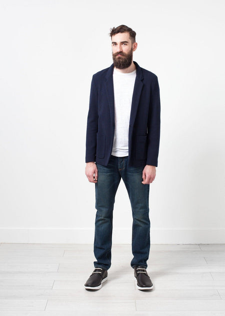 Cotton Jacket in Navy - linhnguyen3