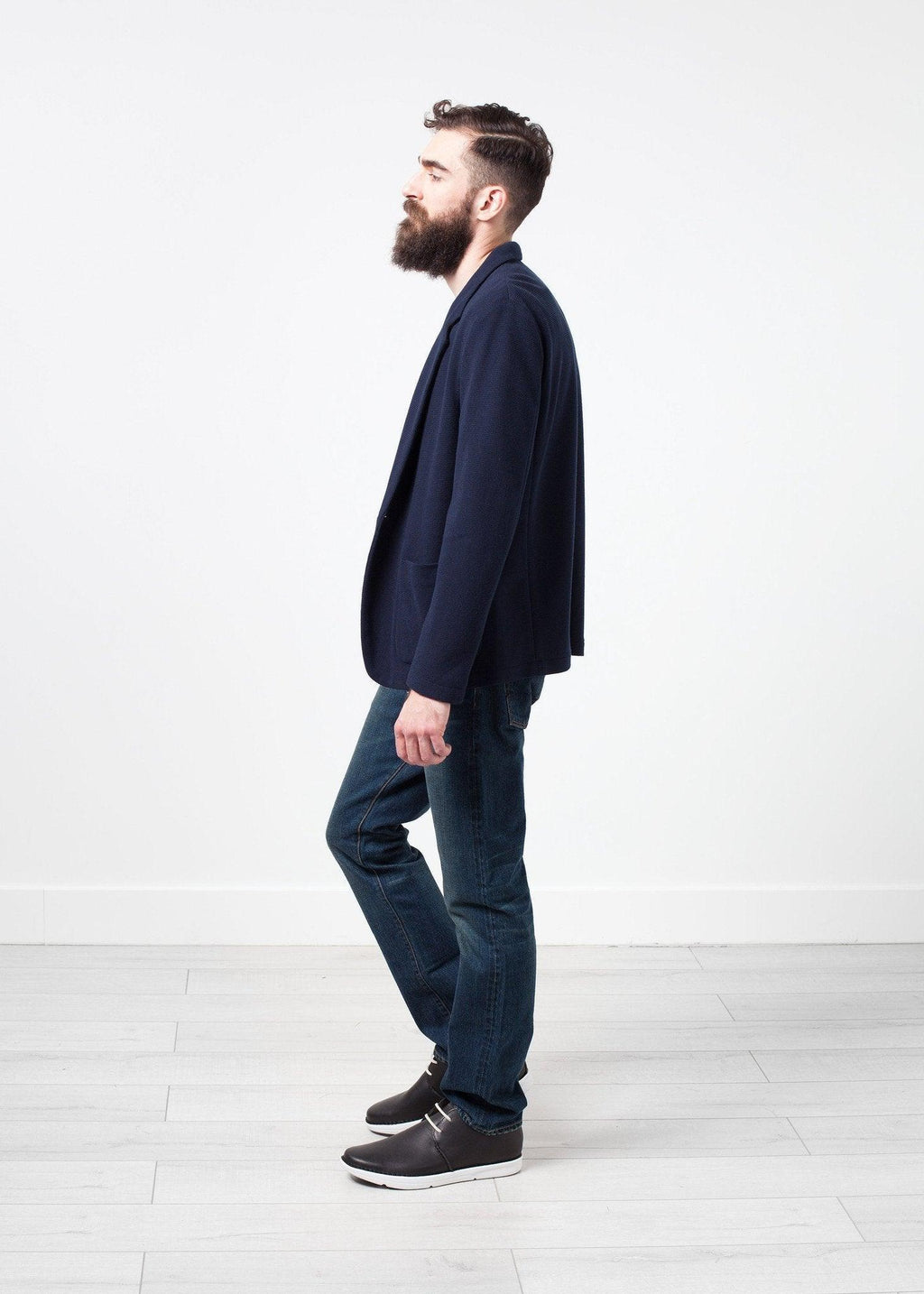 Cotton Jacket in Navy - linhnguyen3