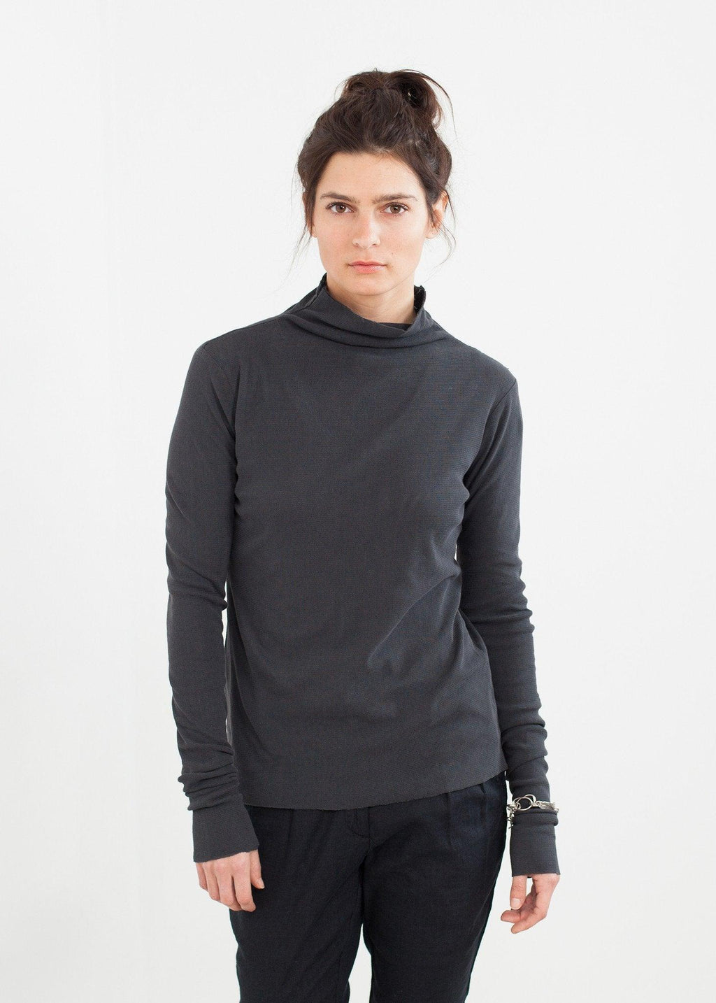 Cotton Long Tee in Ink - linhnguyen3
