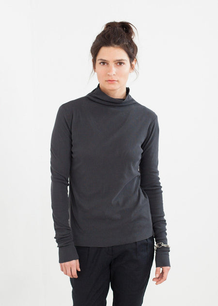 Cotton Long Tee in Ink - linhnguyen3
