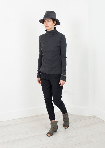 Cotton Long Tee in Ink - linhnguyen3