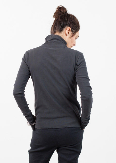 Cotton Long Tee in Ink - linhnguyen3
