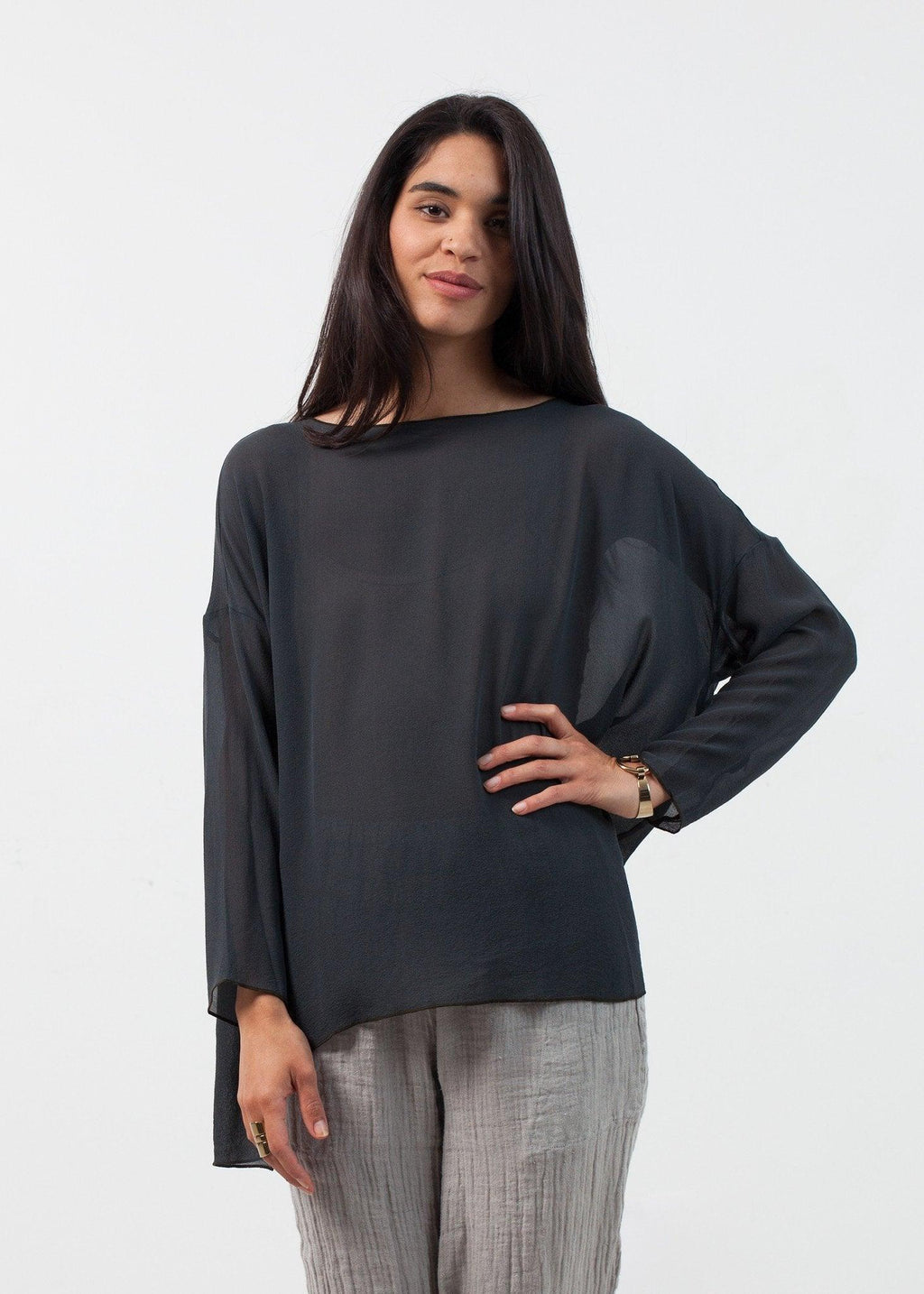 Hand Dyed Silk Top - linhnguyen3