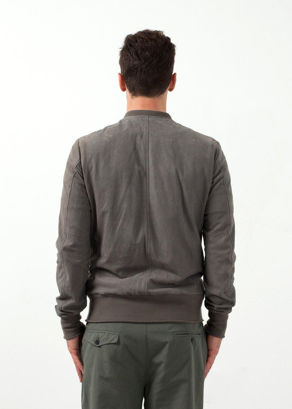 Leather Bomber Jacket in Dust - linhnguyen3
