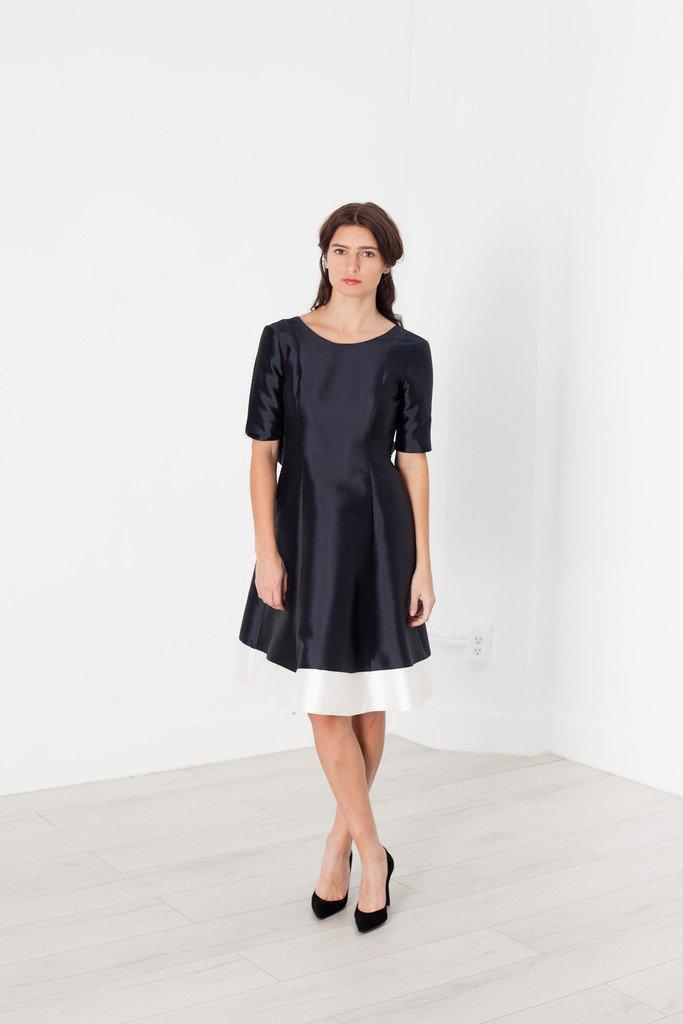 Tie Dress in Navy - linhnguyen3