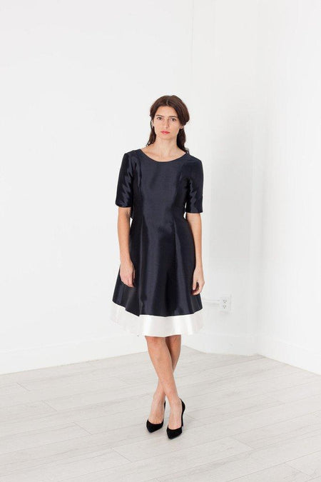 Tie Dress in Navy - linhnguyen3