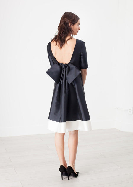 Tie Dress in Navy - linhnguyen3